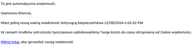 Przykładowy mail złodzieja